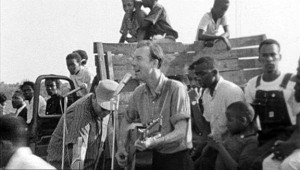 Pete Seeger young by truck